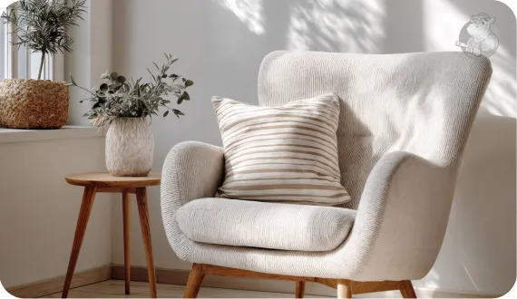 ściany i wyposażenie w kolorze Cloud Dancer